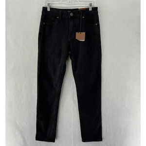 Indigo Wisdom Jeans Men's Sz 30x30 Black Mid-Rise Tapered Stretch Denim Pockets